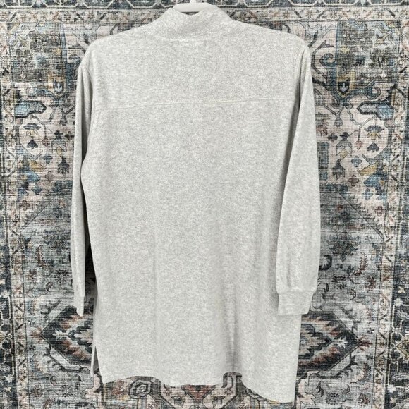 Soft Surroundings Ladies Reverse Fleece Pullover Tunic Size S Gray - Picture 5 of 8